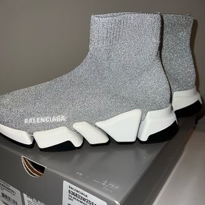 Balenciaga Silver Speed Sneakers
